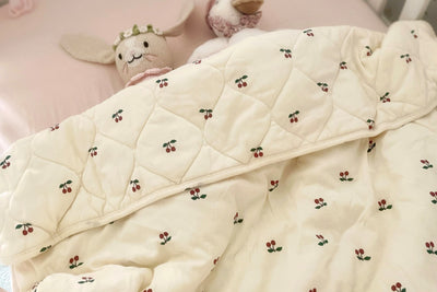 Cotton Baby Blanket — Cherries