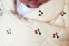 Cotton Baby Blanket — Cherries