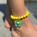 Kat Collar Anklet - Yellow