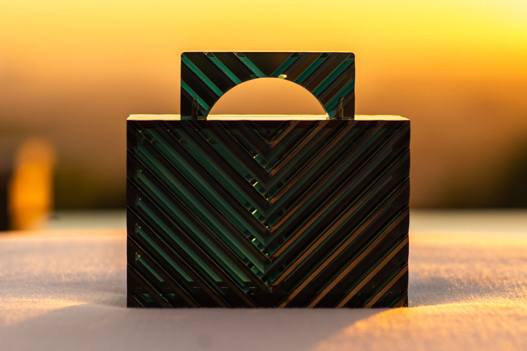 Victoria Handle Clutch - Forest Black