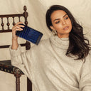Victoria Clutch - Indigo