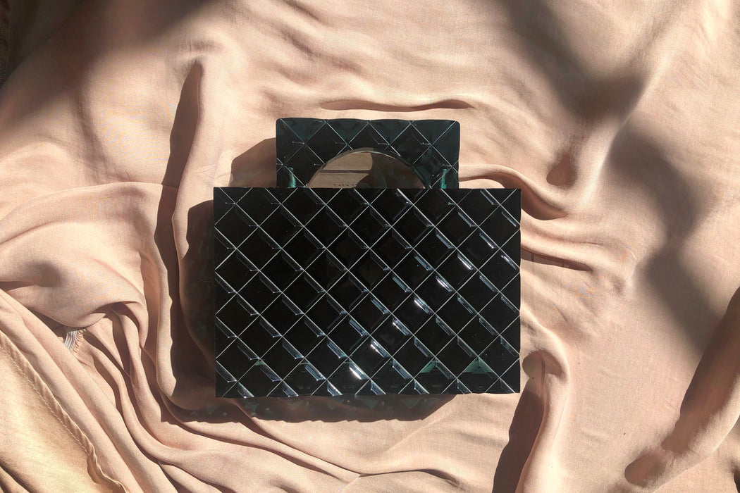 Gemma Handle Clutch - Forest Black