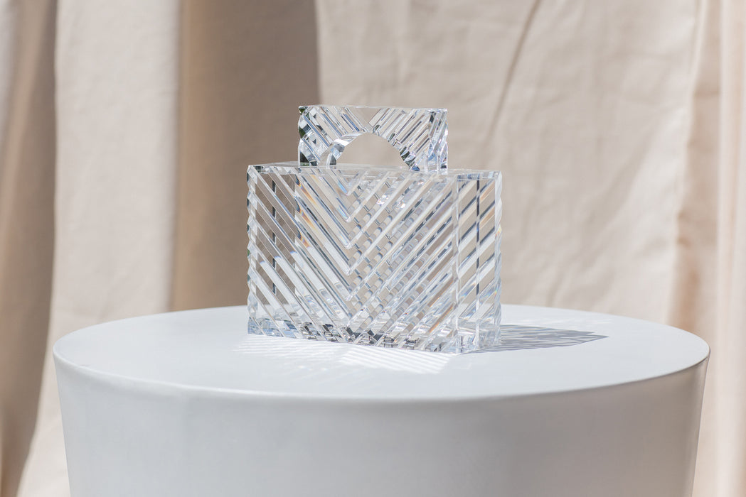 Victoria Handle Clutch - Crystal
