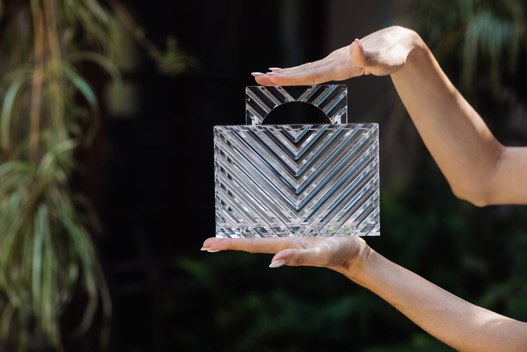 Victoria Handle Clutch - Crystal
