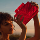 Victoria Handle Clutch - Strawberry